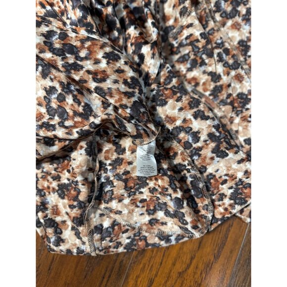 Nicole Miller New York Womens  M Animal Print Maxi Dress With Built-In Bra Brown - Picture 14 of 14